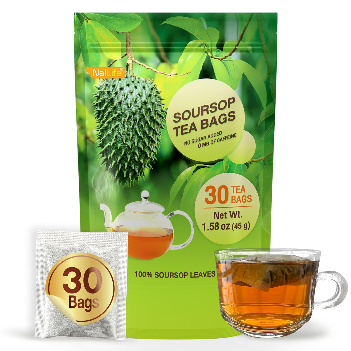 NalLife soursop tea bags pack for convenient brewing