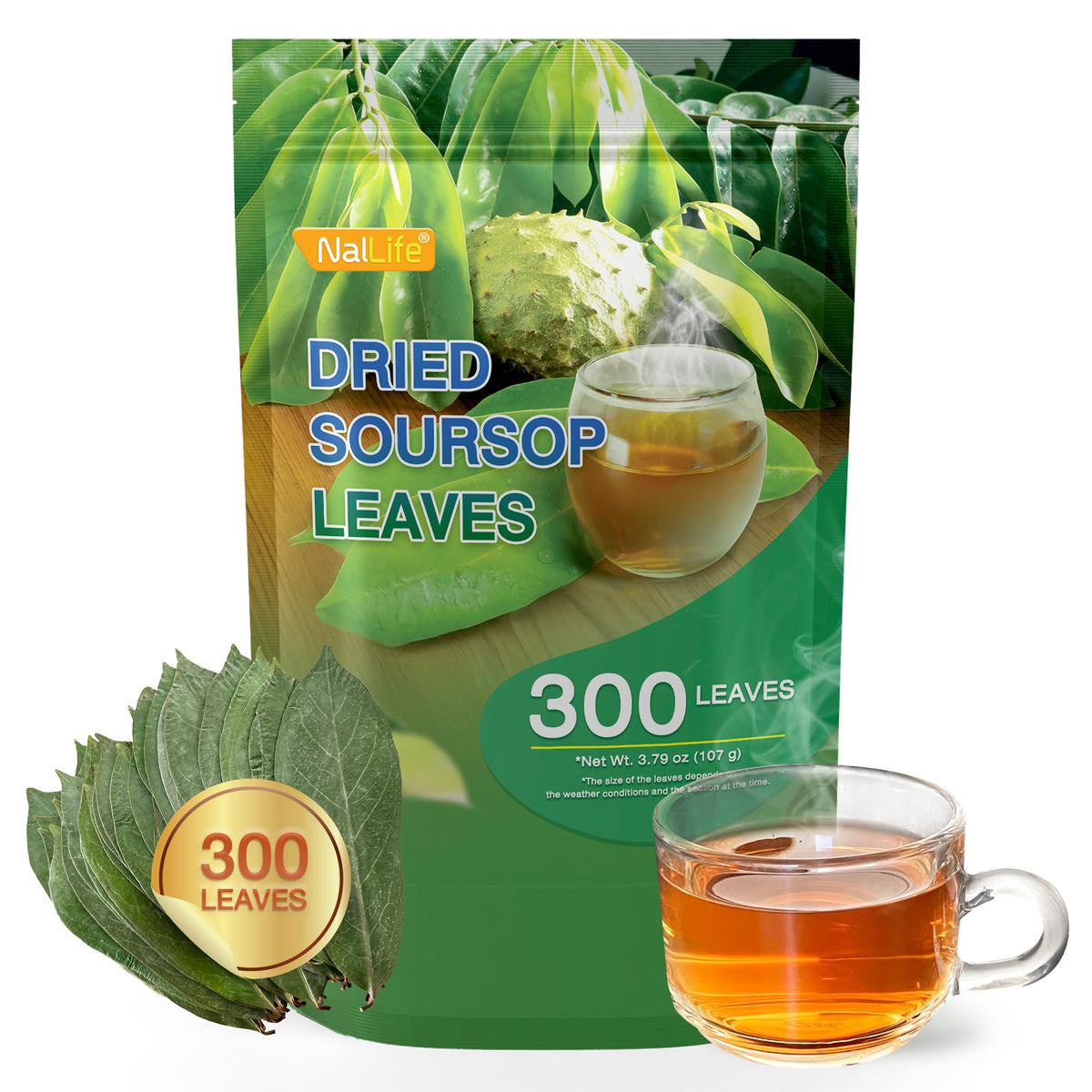 NalLife soursop leaves tea bundle, ready to brew.