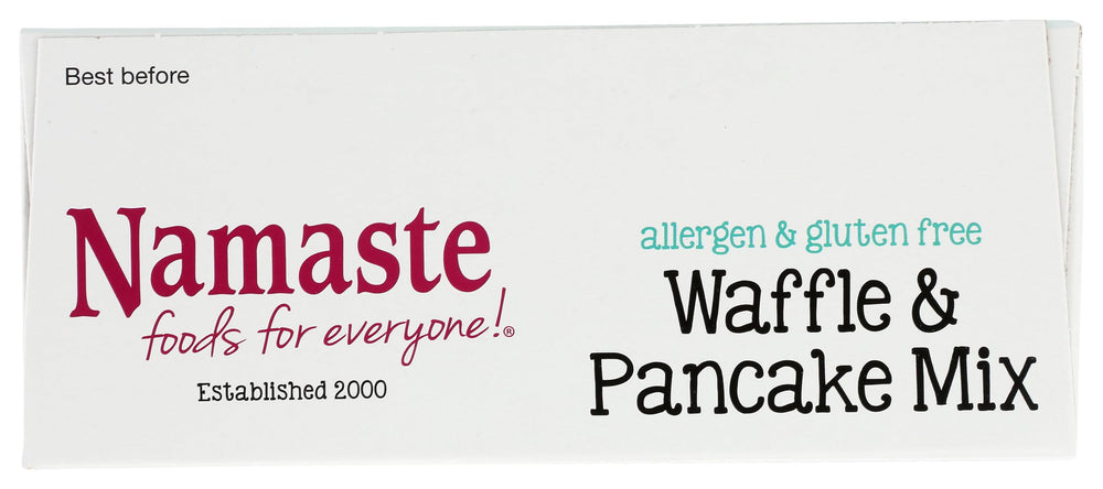 Namaste Foods gluten-free certification label on packaging.