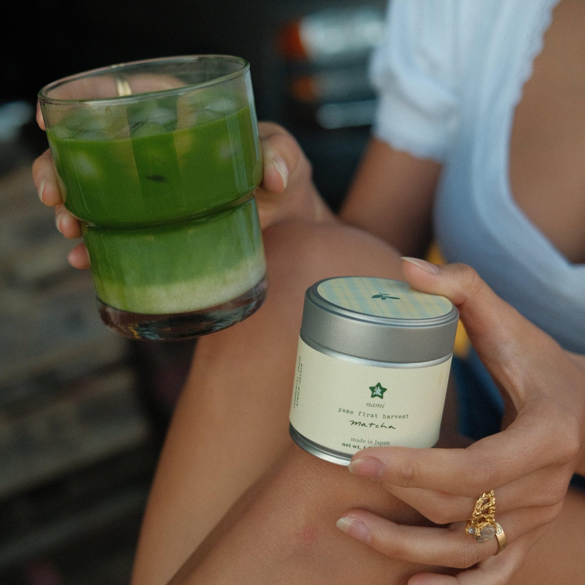 Nami Matcha smooth balanced flavor visual, clean green tea character