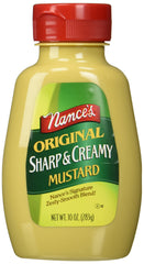 Nance's Mustard Sharp & Creamy bottle enhances sandwiches and burgers.