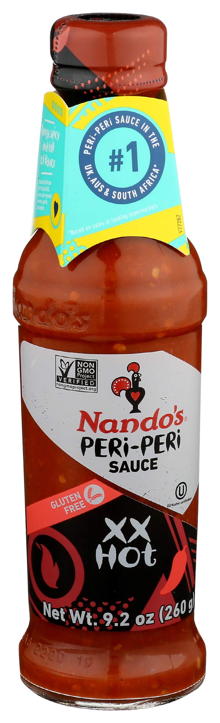 Nando's Peri-Peri Extra Hot bottle on table adds bold flavor to meals