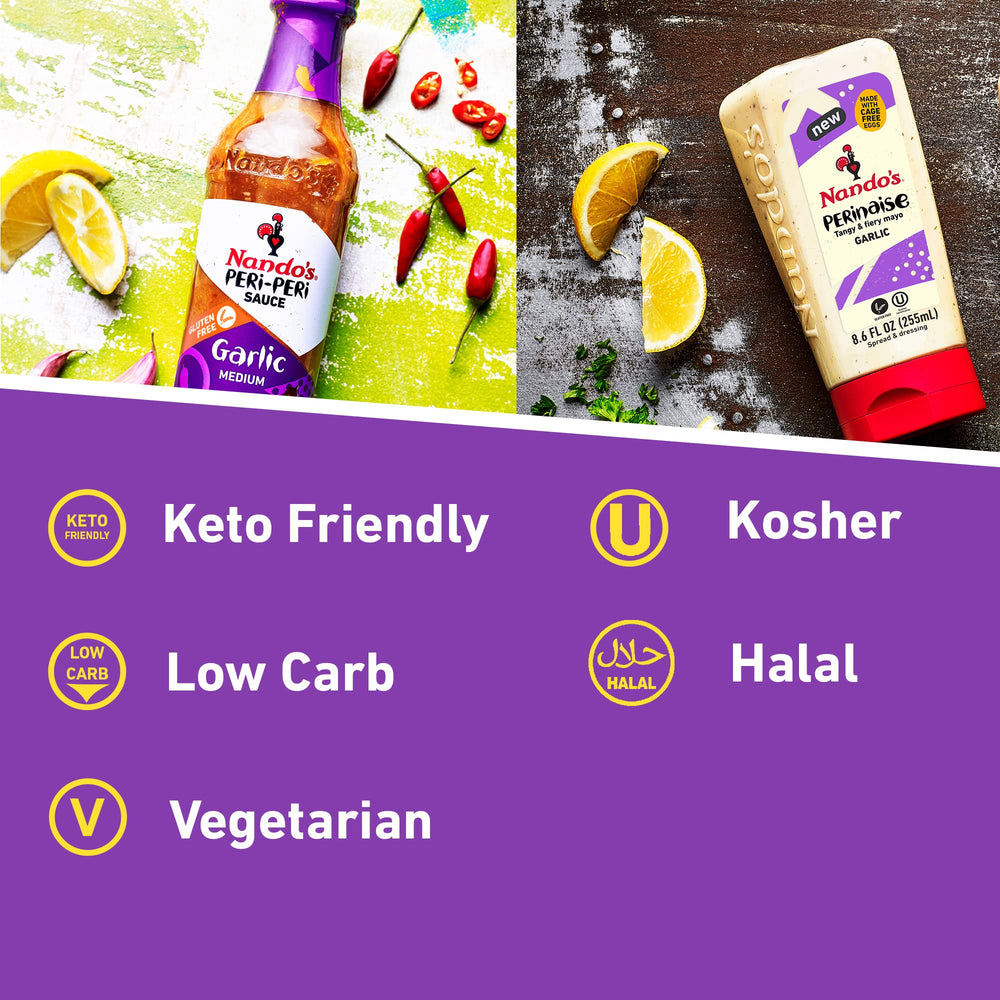 Nando's PERi PERi Garlic Sauce marination bowl elevates meat, fish, and veggies.