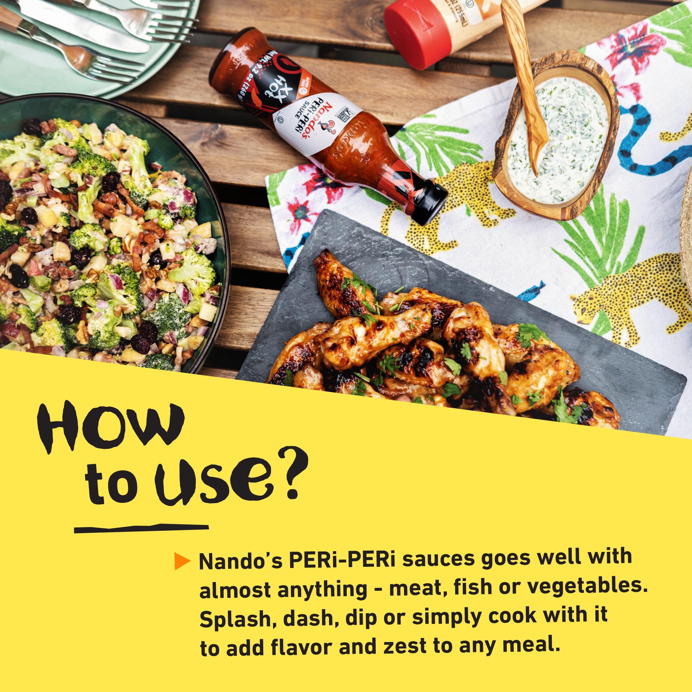 Pouring PERi-PERi over rice for fiery flavor boost