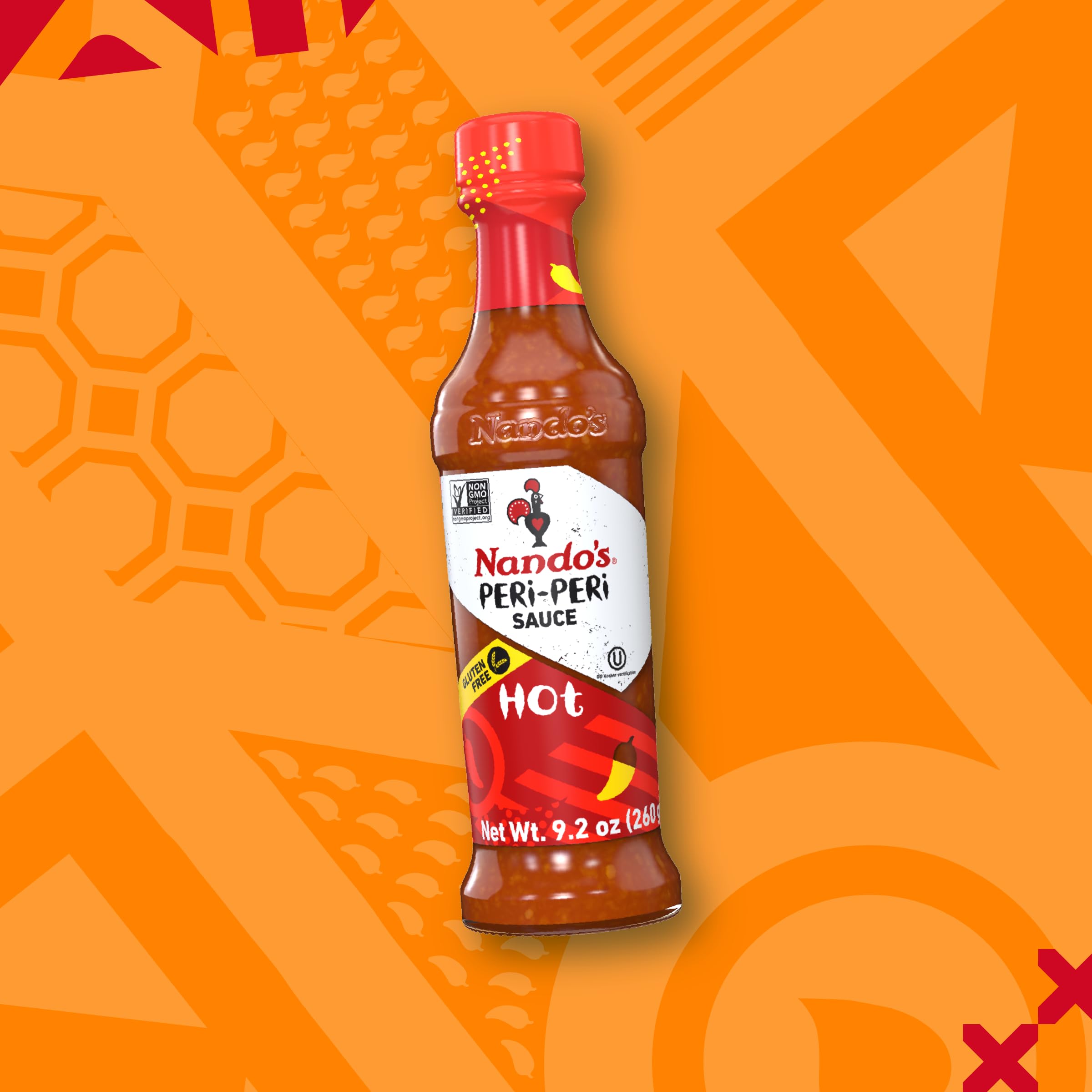 Nando's PERi-PERi wings glazed with sauce for spicy heat