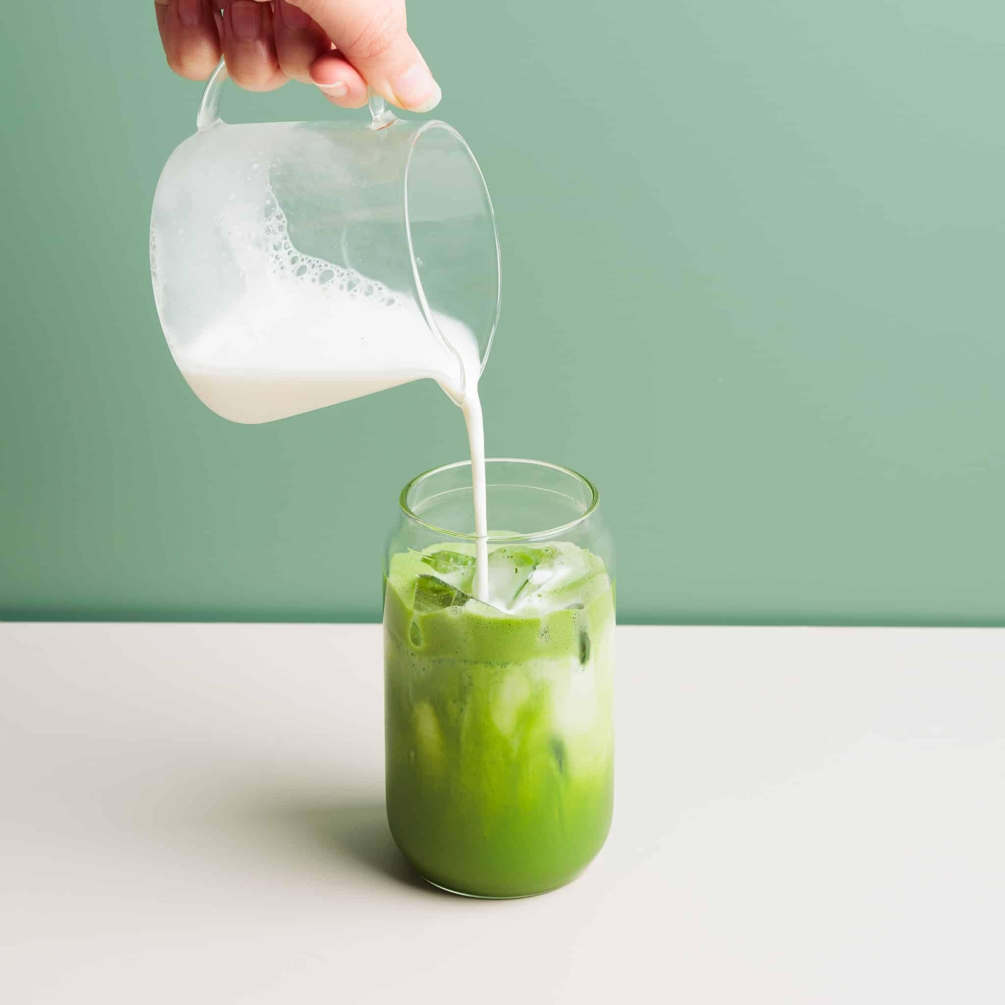 Naoki Matcha Barista Blend vibrant green cup signaling premium quality