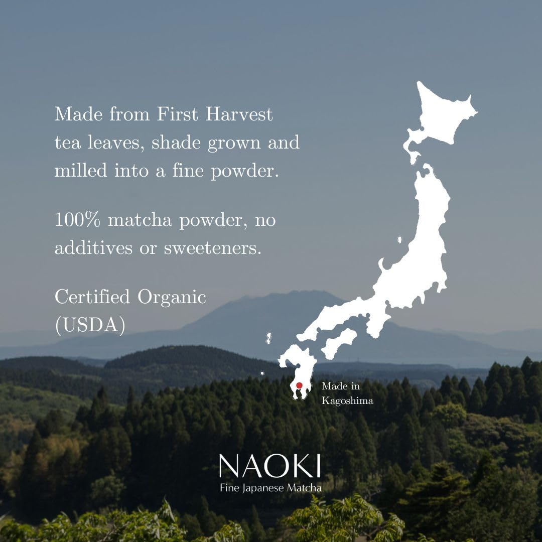 Naoki Matcha ceremonial-grade powder ground from first harvest leaves
