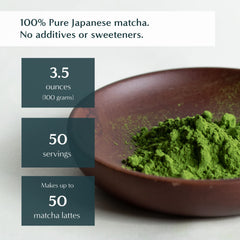 Naoki Matcha in a cup highlights vibrant color and latte potential