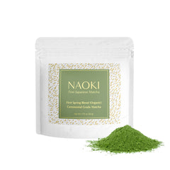 Naoki Matcha ceremonial blend in a resealable bag for daily rituals