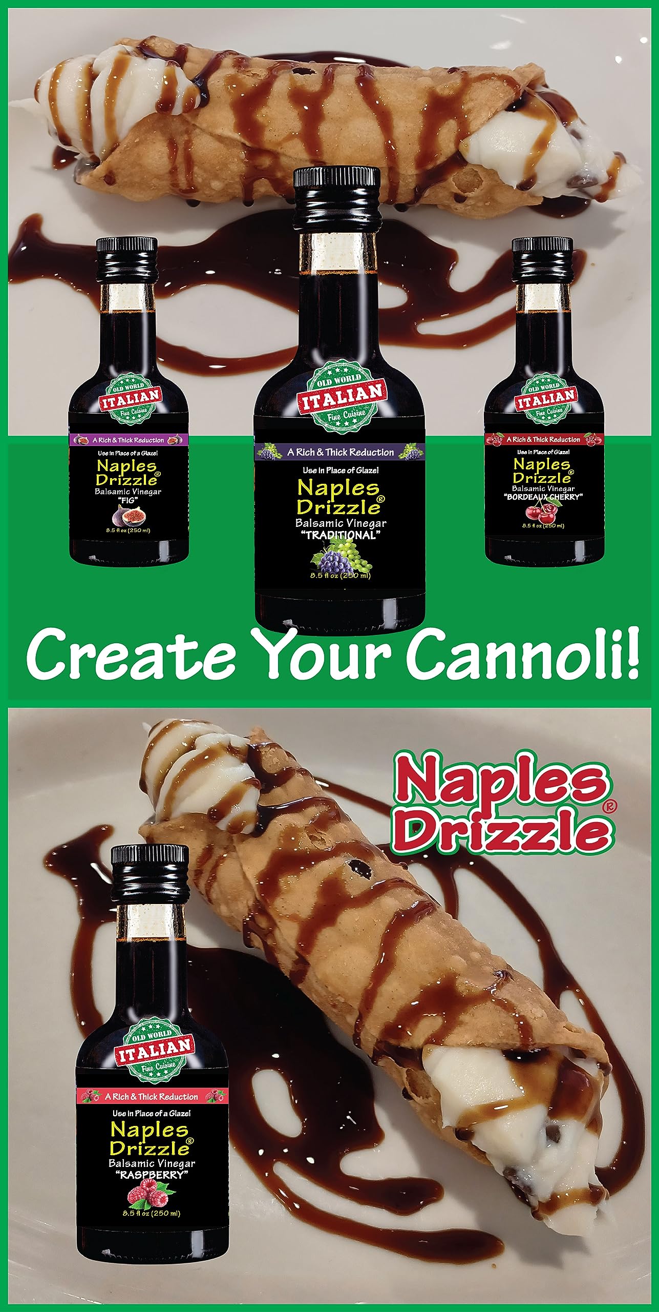 Naples Drizzle Traditional Balsamic Reduction kitchen scene ready to pour.
