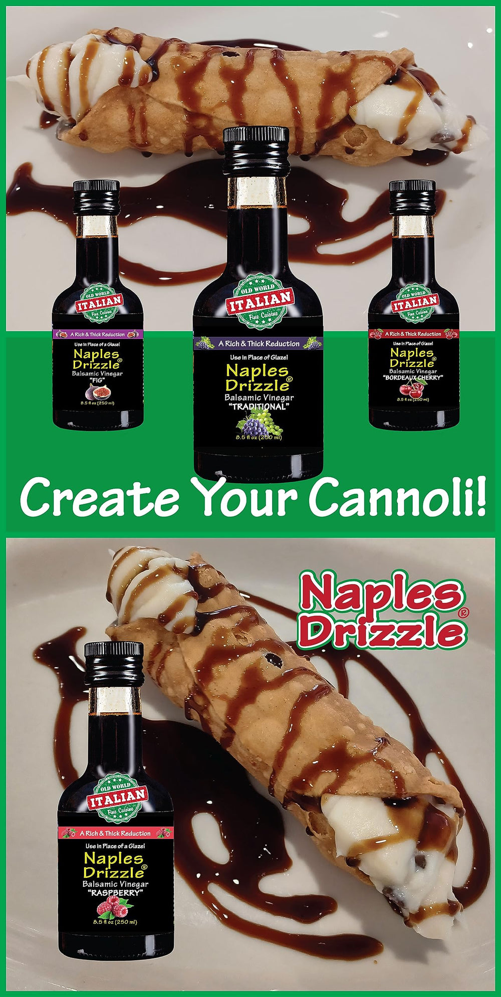 Naples Drizzle Traditional Balsamic Reduction kitchen scene ready to pour.