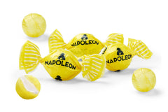 Napoleon Sour Lemon Balls in hand, ready for on-the-go snacking.