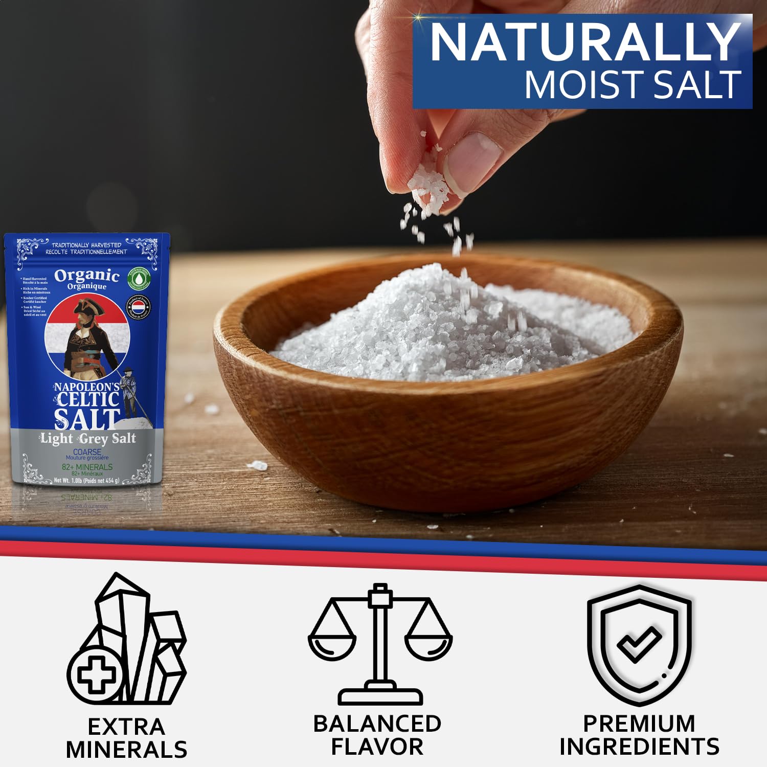 Napoleon's Celtic Salt kitchen finishing use on salad
