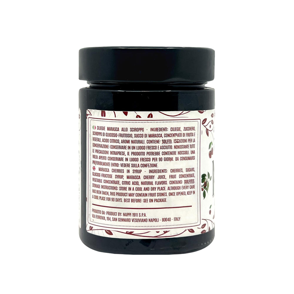 Nappi 1911 marasca cherries dessert topping adds color and flavor