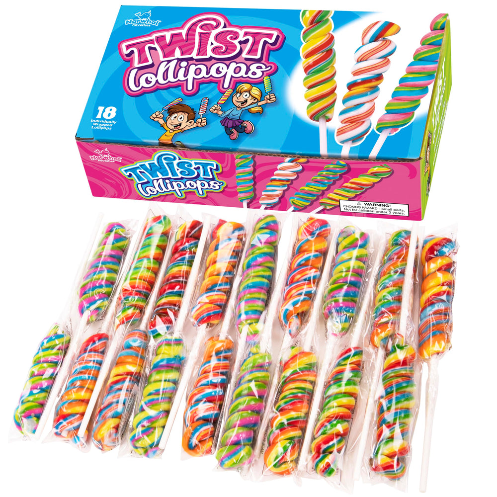 Narwhal Novelties birthday party favors bring smiles with bright rainbow spirals.