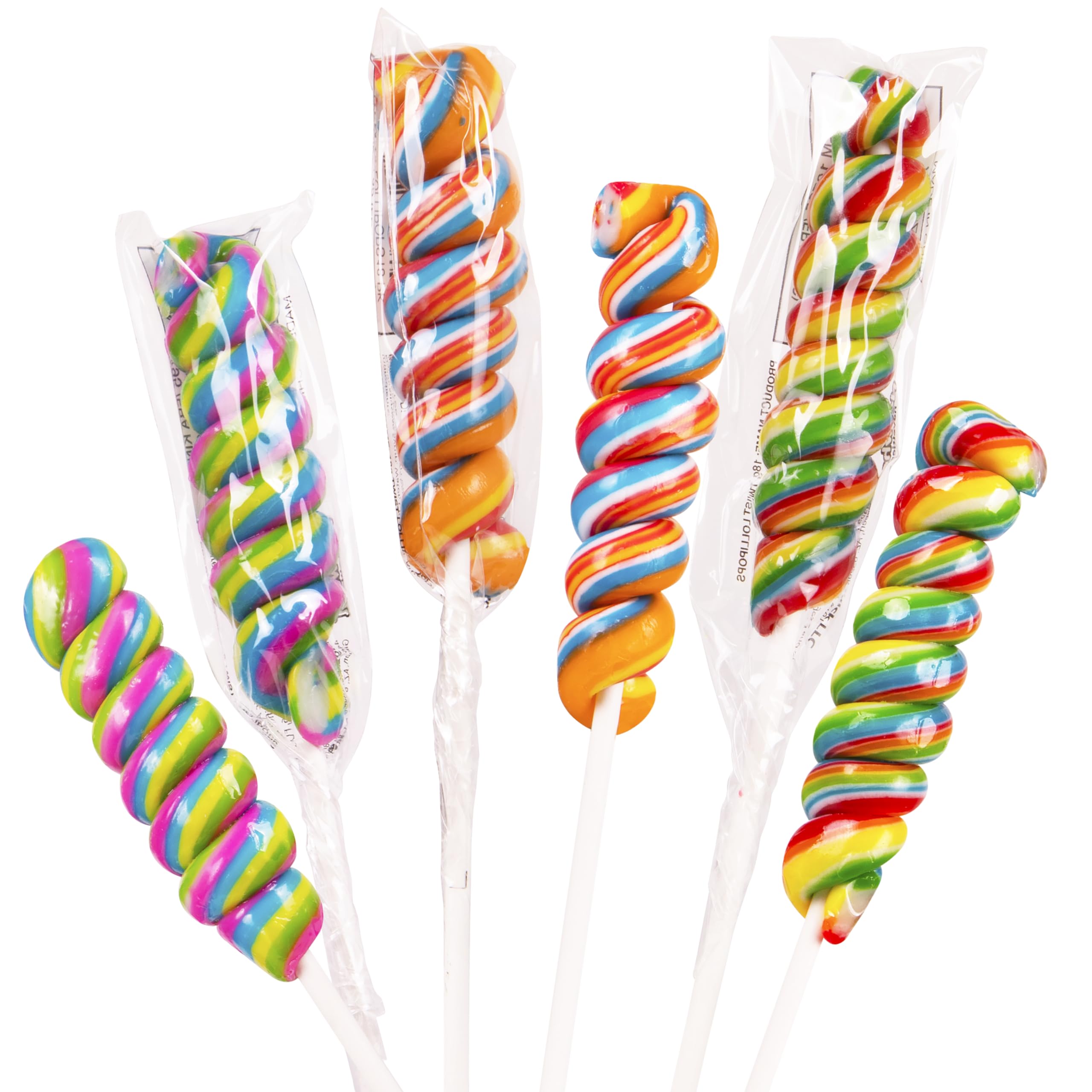 Narwhal Novelties bulk rainbow swirl candies for colorful party treats and buffets.
