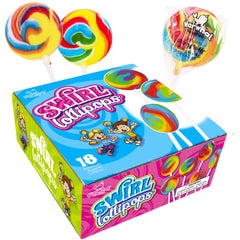 Narwhal Novelties rainbow swirl lollipops ideal for candy buffets