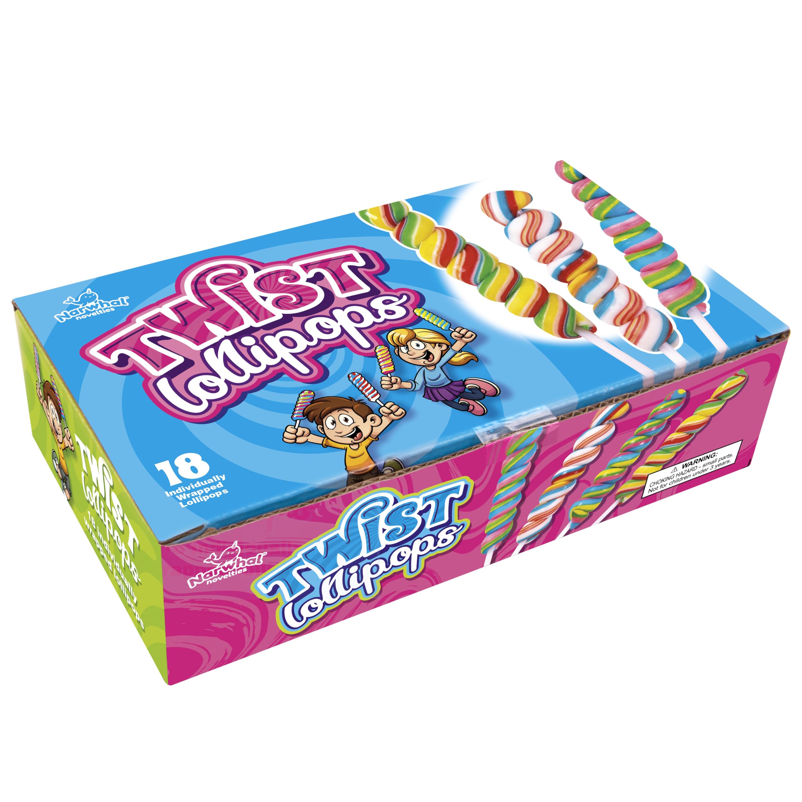 Narwhal Novelties individually wrapped lollipops maintain freshness for events and classroom snacks.