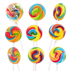 Narwhal Novelties rainbow round lollipops bulk pack for vivid party favors