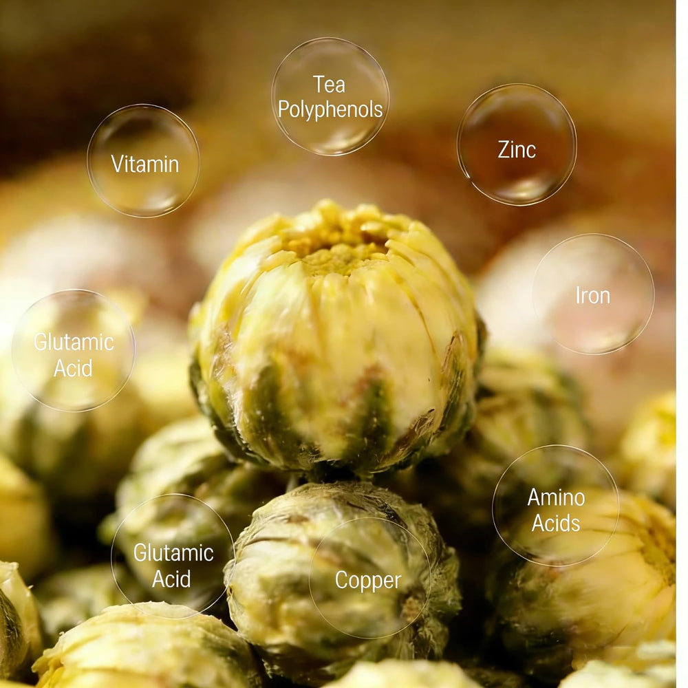 NASLAPH Chrysanthemum Tea dried flower close-up highlights natural growth.