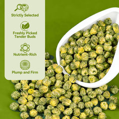 NASLAPH Chrysanthemum Tea handpicked buds indicate premium quality.