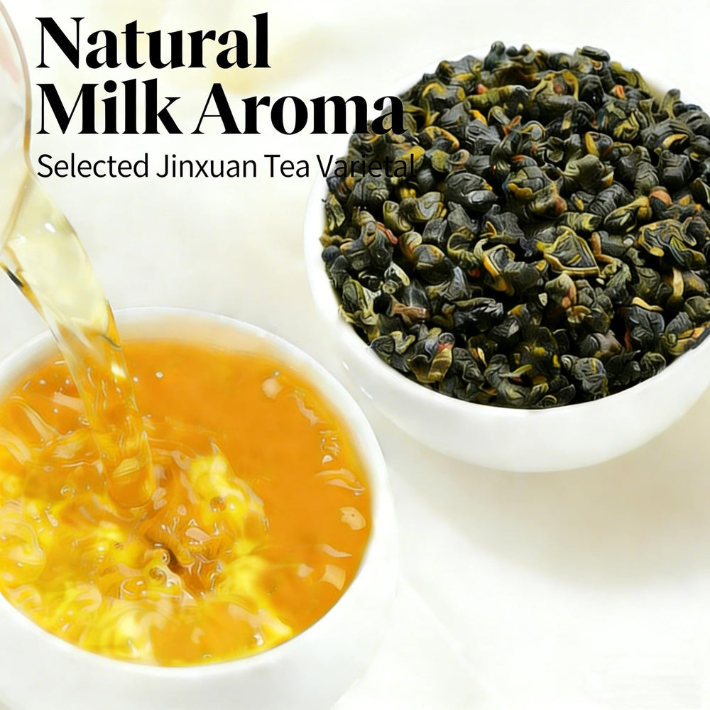 NASLAPH Milk Oolong brewed cup reveals smooth, mellow liquor.