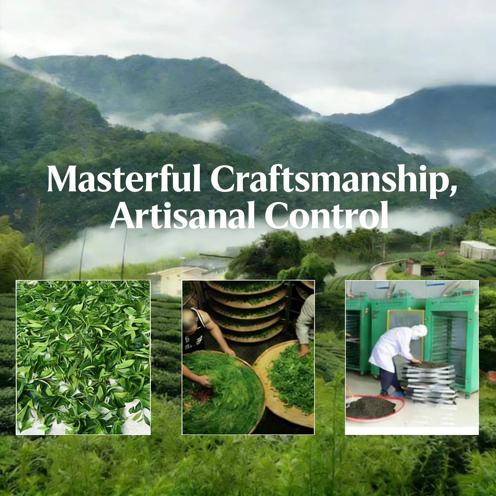 NASLAPH Nantou high-altitude tea plants brushed by morning mist.