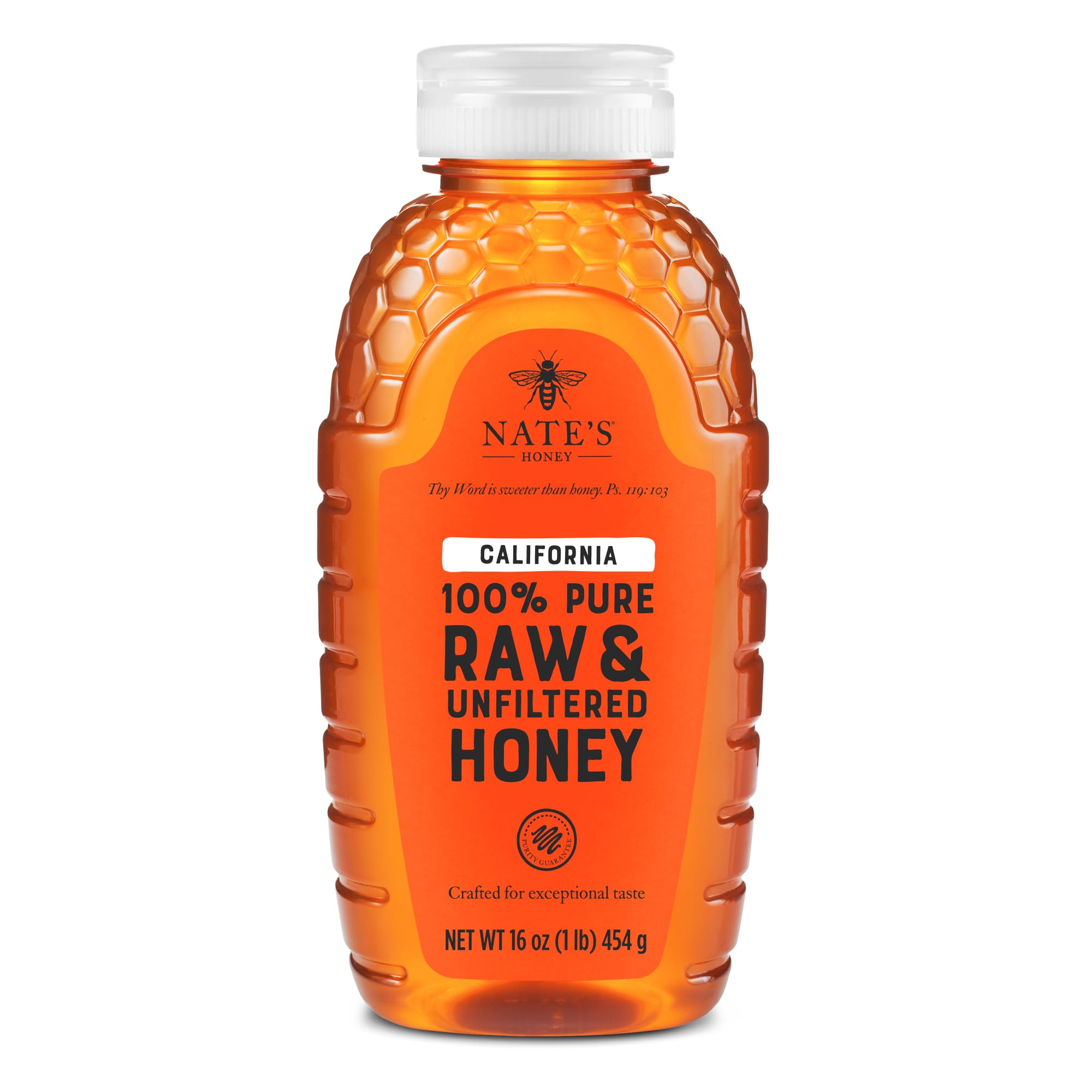 Nate's Honey 100% pure California honey offers natural sweetness.