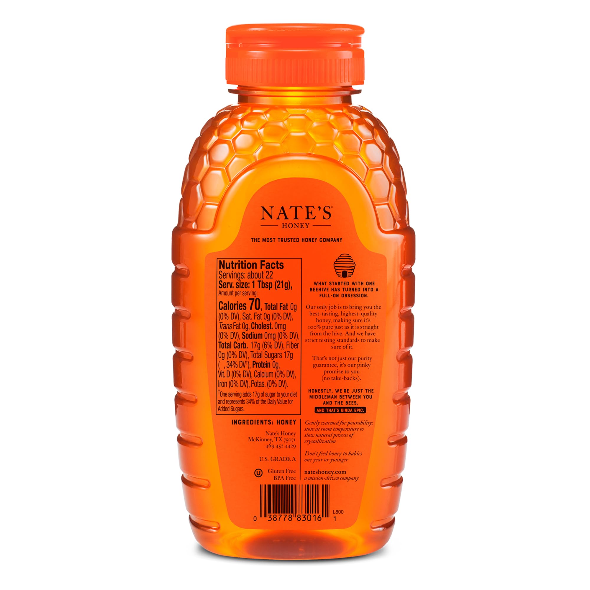 Nate's Honey used in baking as a natural sweetener option.