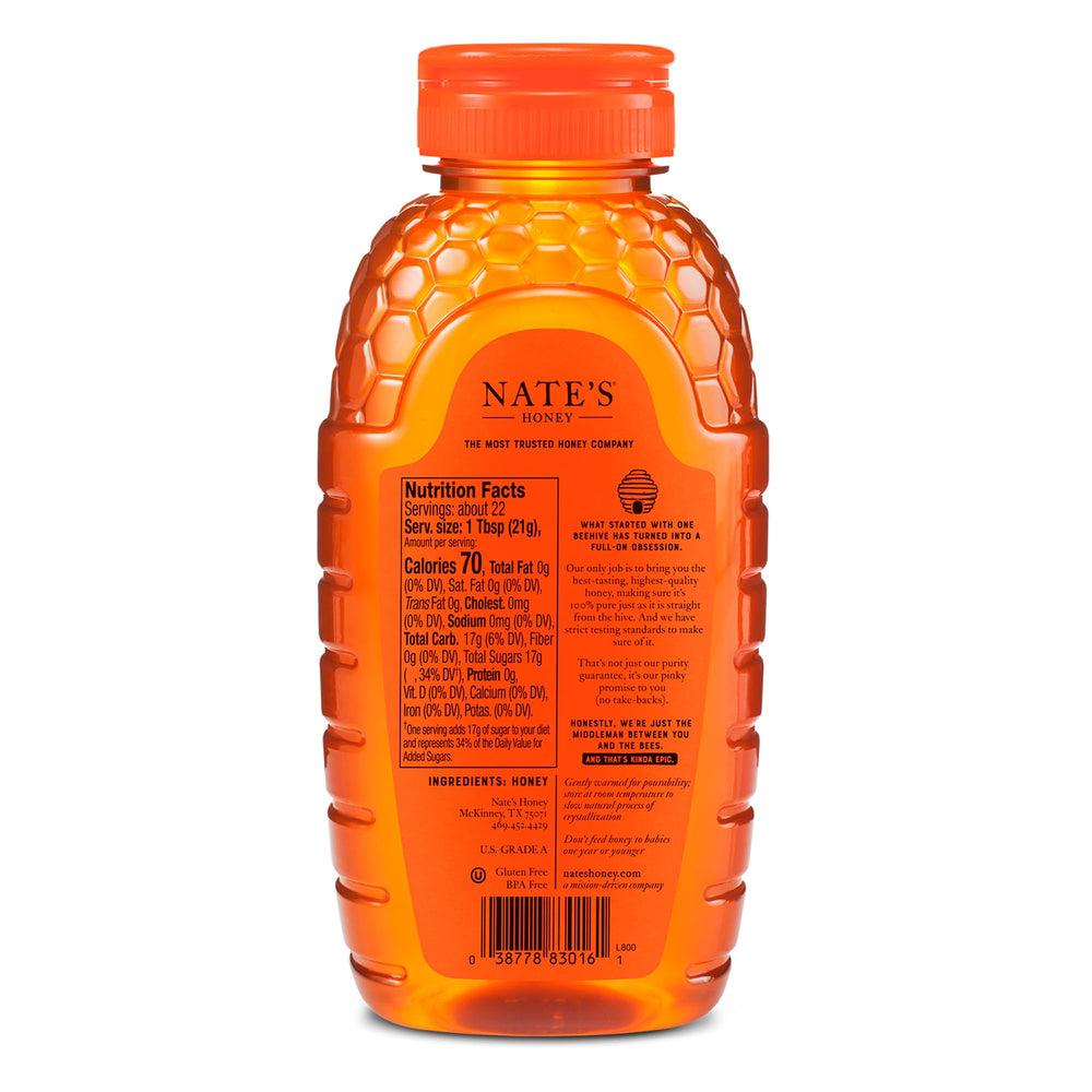 Nate's Honey used in baking as a natural sweetener option.