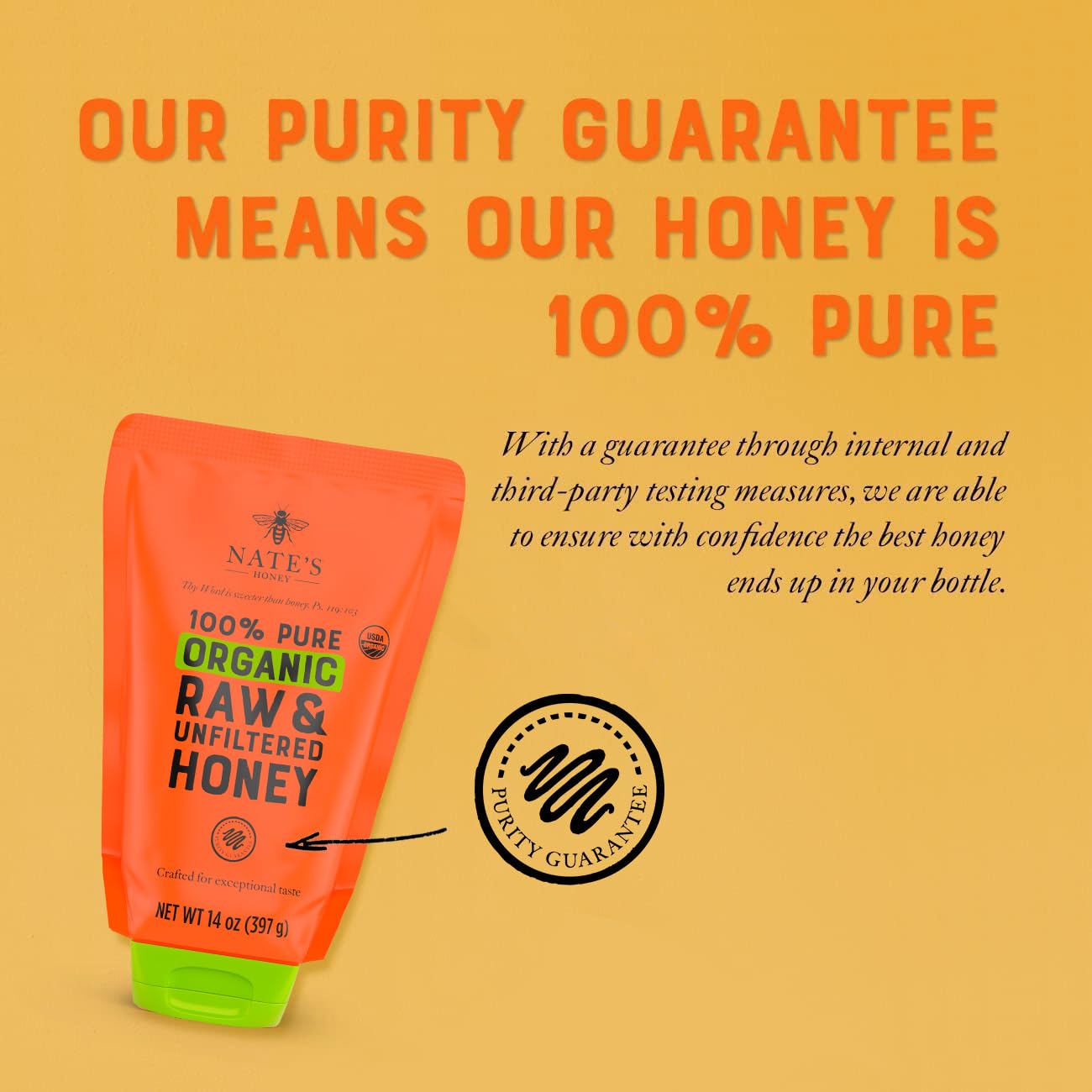 Nate's Honey enhances yogurt, oatmeal, granola, and baking with gentle sweetness