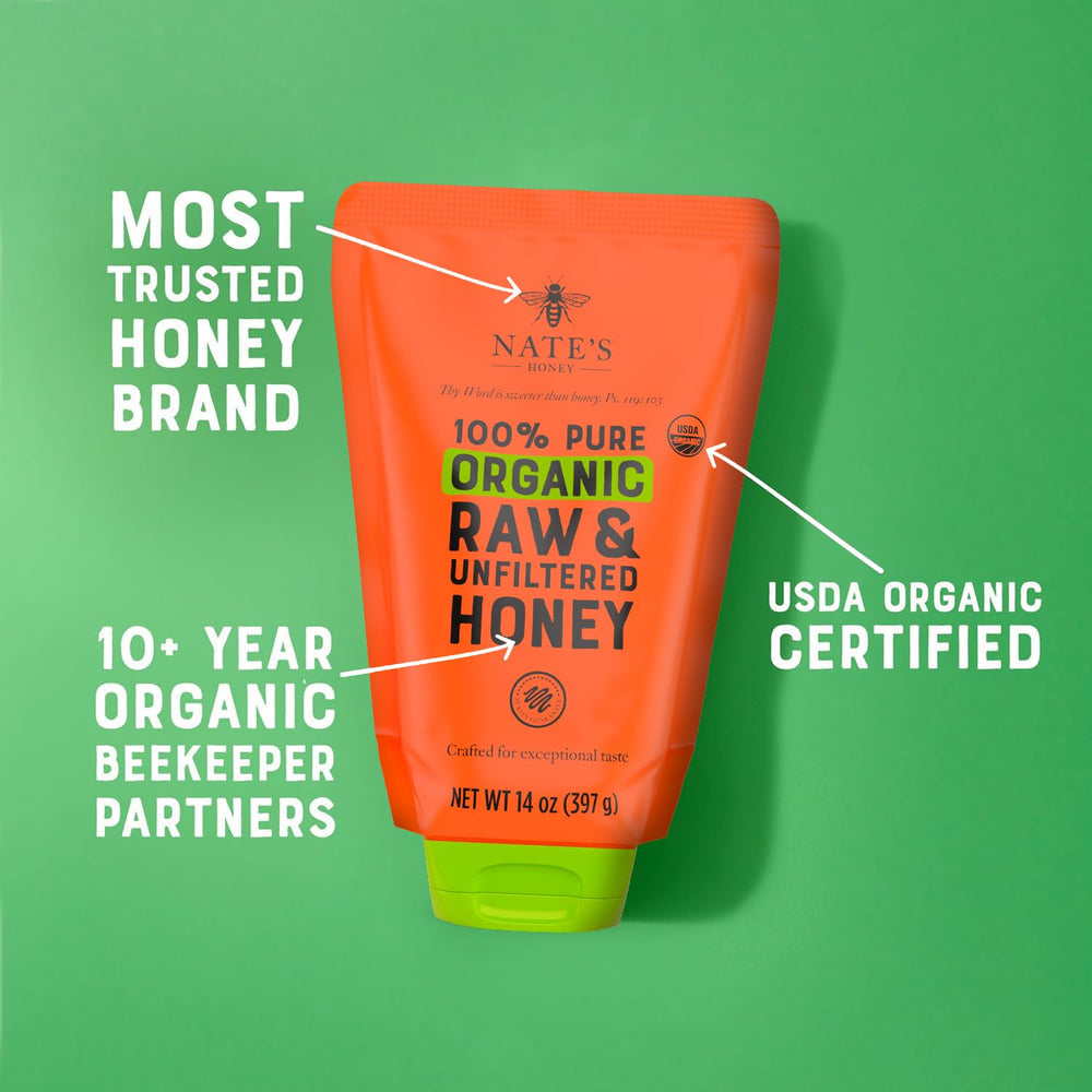 Nate's Honey pairs well with coffee and tea for a natural sweetness