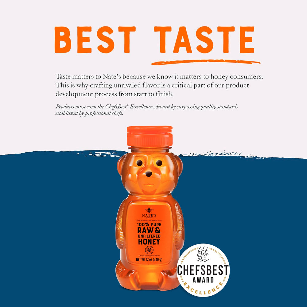 Nate's Honey ideal for baked goods, yogurt, and oatmeal as a tasty sweetener.
