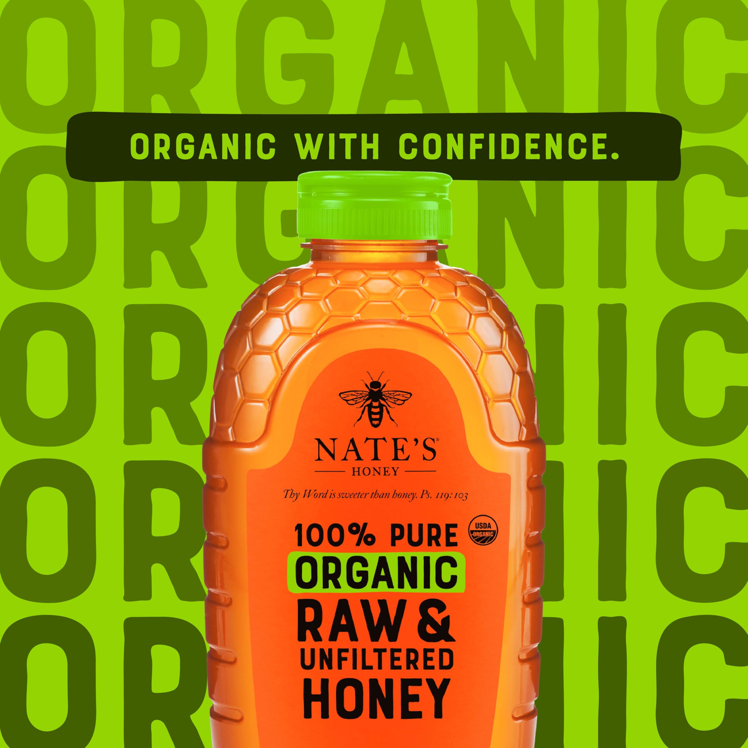 Nature Nate's USDA Organic label signals trusted purity and quality.