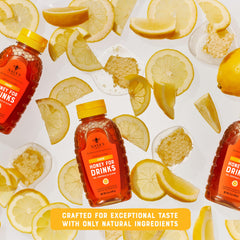 Nate's Lemon Honey glass with iced tea for quick flavor boost.