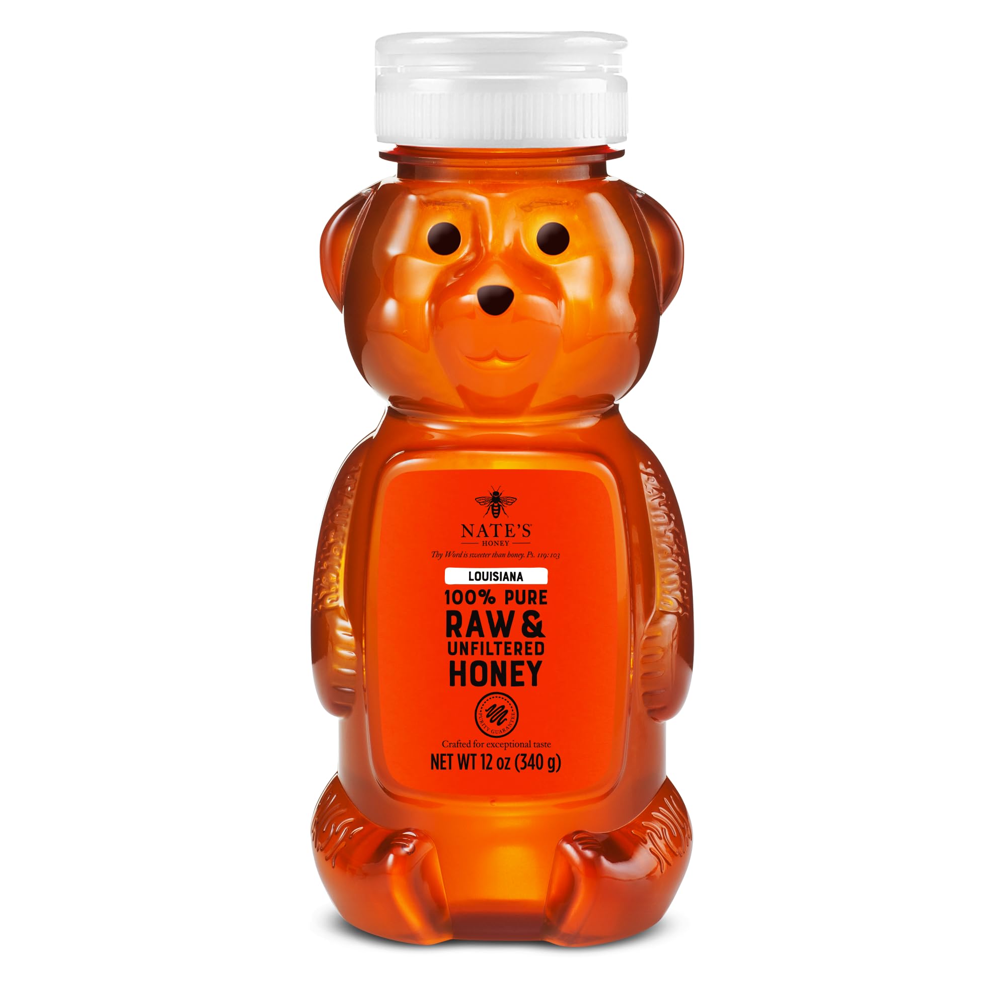 Nate's Honey Louisiana raw honey bear pour for everyday cooking and sweetening