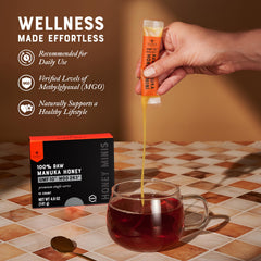 Nate's Manuka Minis UMF-certified honey in single-serve sachets.