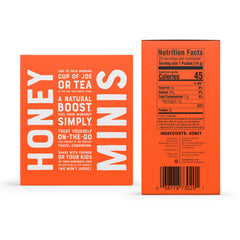 Nate's Honey Minis perfectly portioned 0.49 oz packet for a single serving.