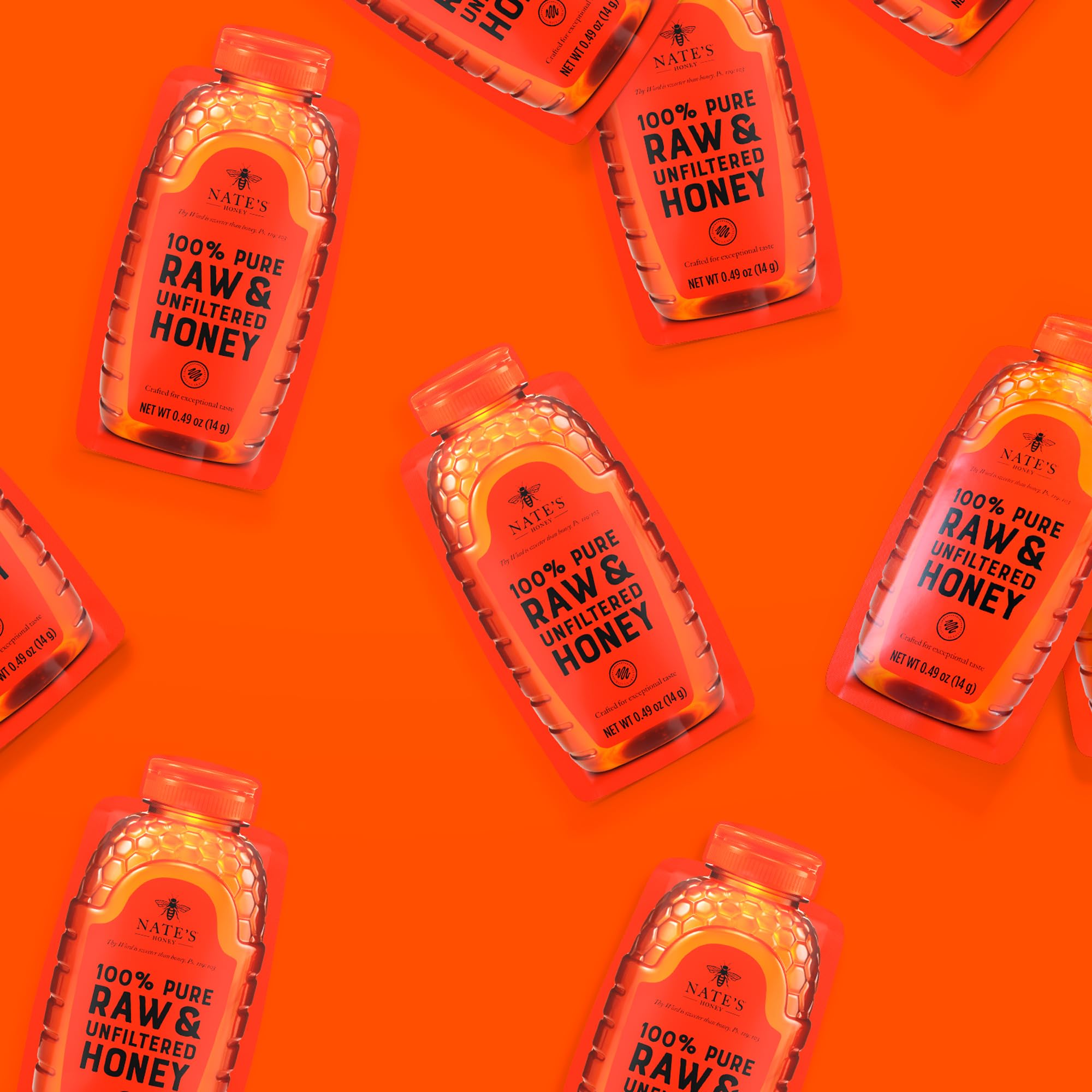 Nate's Honey Minis drizzle on toast, oats, or yogurt for flavor.