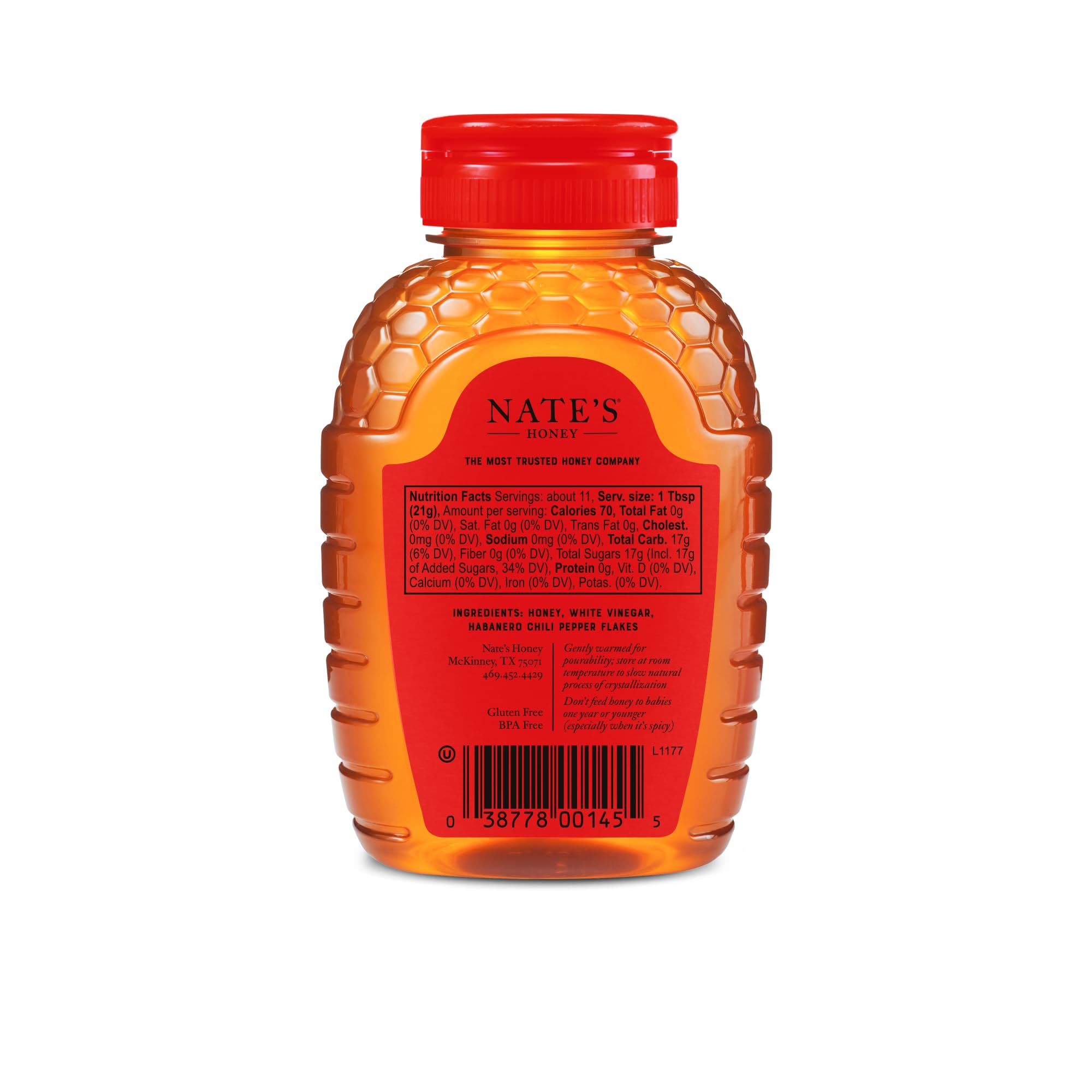 Nate's Hot Honey vegetable glaze creates a glossy, spicy finish.