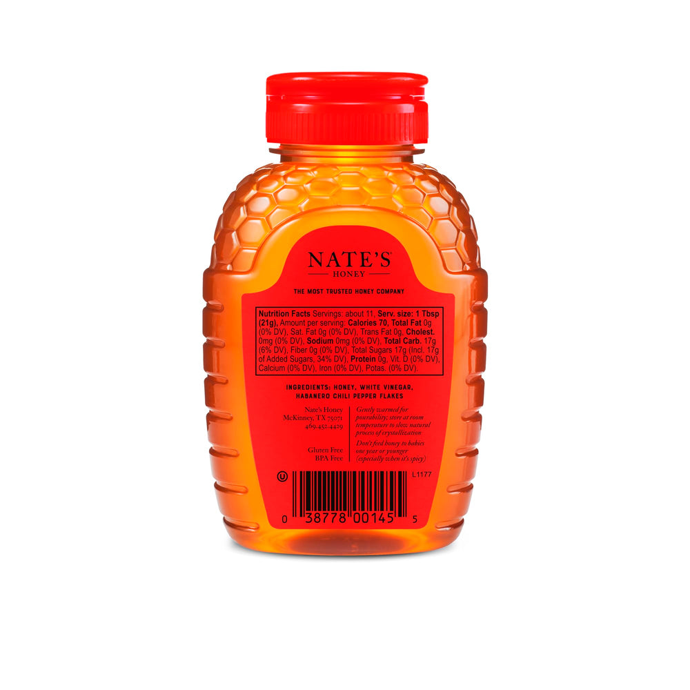 Nate's Hot Honey vegetable glaze creates a glossy, spicy finish.