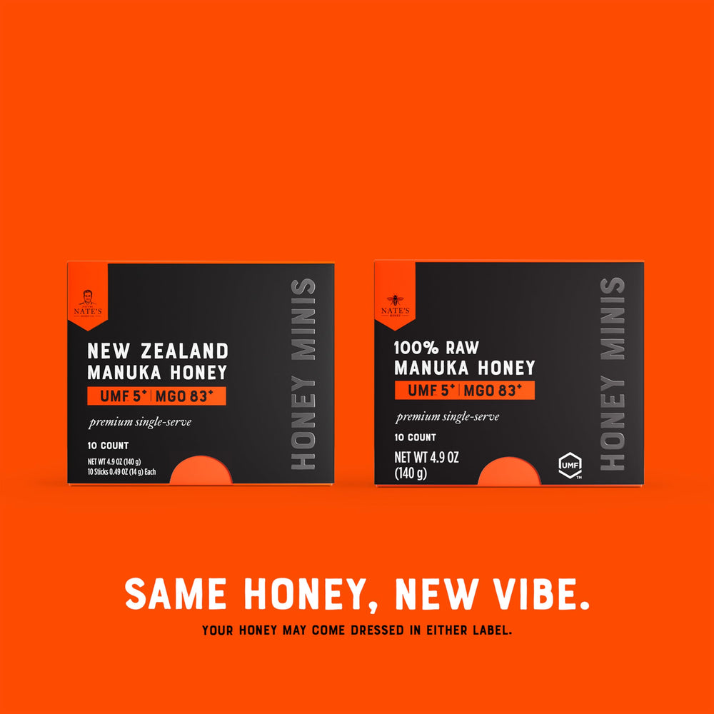 Nate's Manuka Honey Minis smooth-taste packets elevate breakfast rituals.