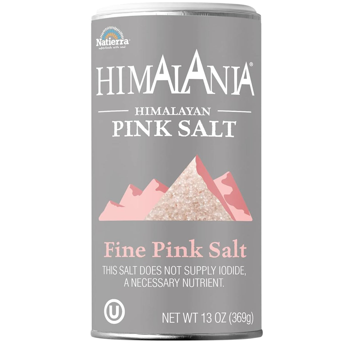 Natierra Himalania Pink Salt fine-grain bottle showing premium finishing touch for meals