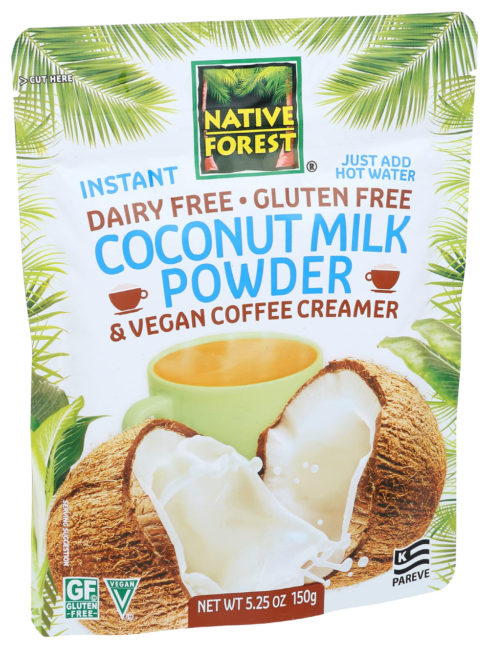 Native Forest coconut milk powder in a camping kit for quick meals.