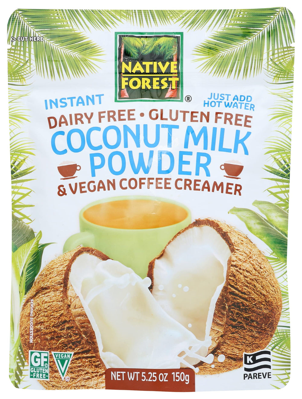 Native Forest coconut milk powder packaging showing convenient dairy-free option for meals.
