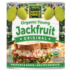 Native Forest Young Jackfruit pack closeup reveals versatile texture for plant-based meals.