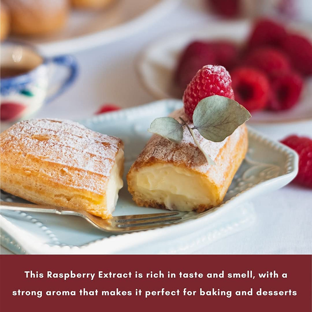 Pairs Native Vanilla raspberry extract with chocolate to enrich layered desserts.