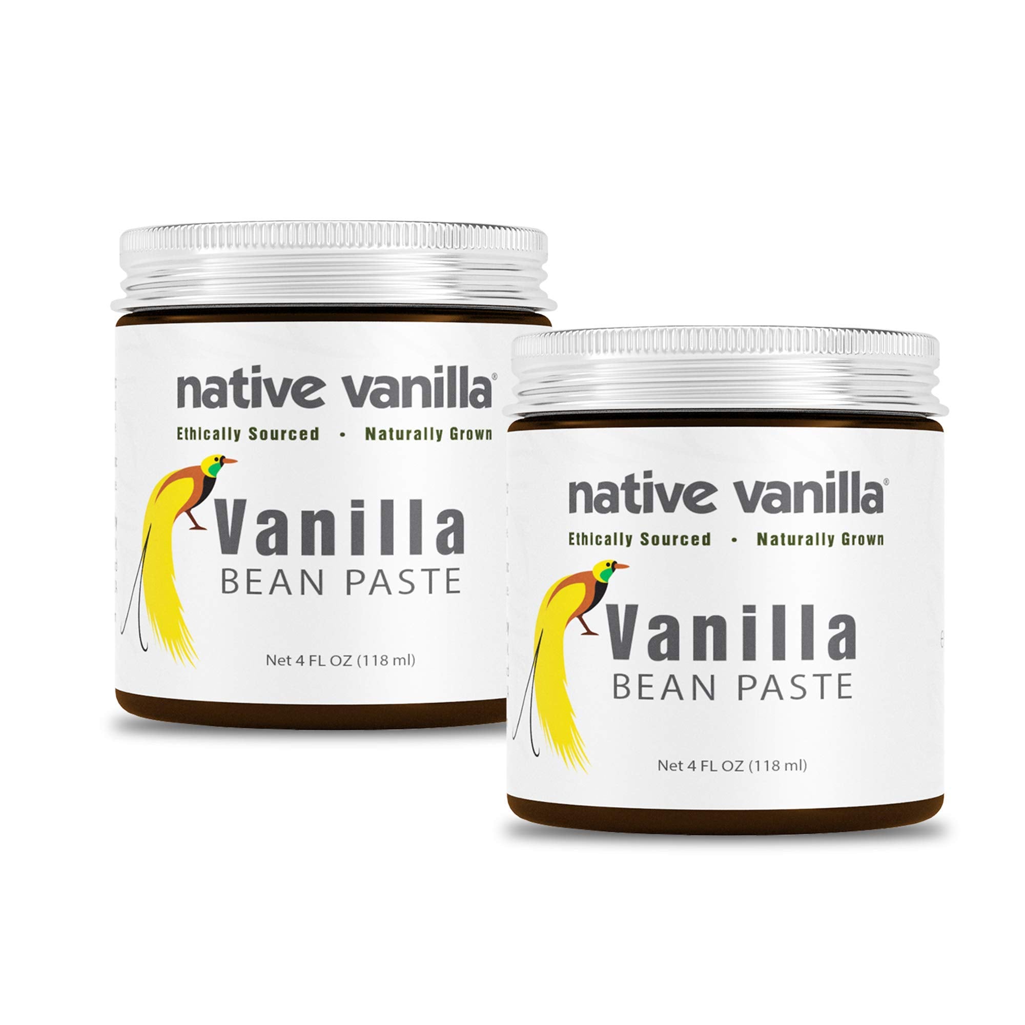 Native Vanilla vanilla bean paste bottle showcases rich flavor for cakes and desserts