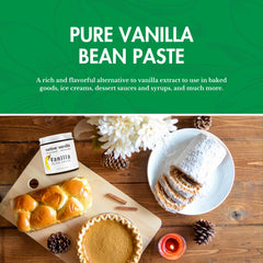 Native Vanilla Vanilla Bean Paste jar label highlights organic agave and gourmet flavor