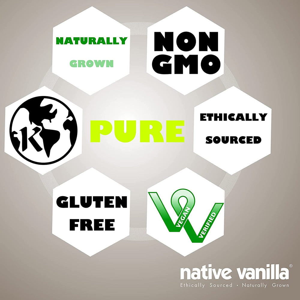 Native Vanilla vanilla bean paste packaging on shelf communicates premium quality